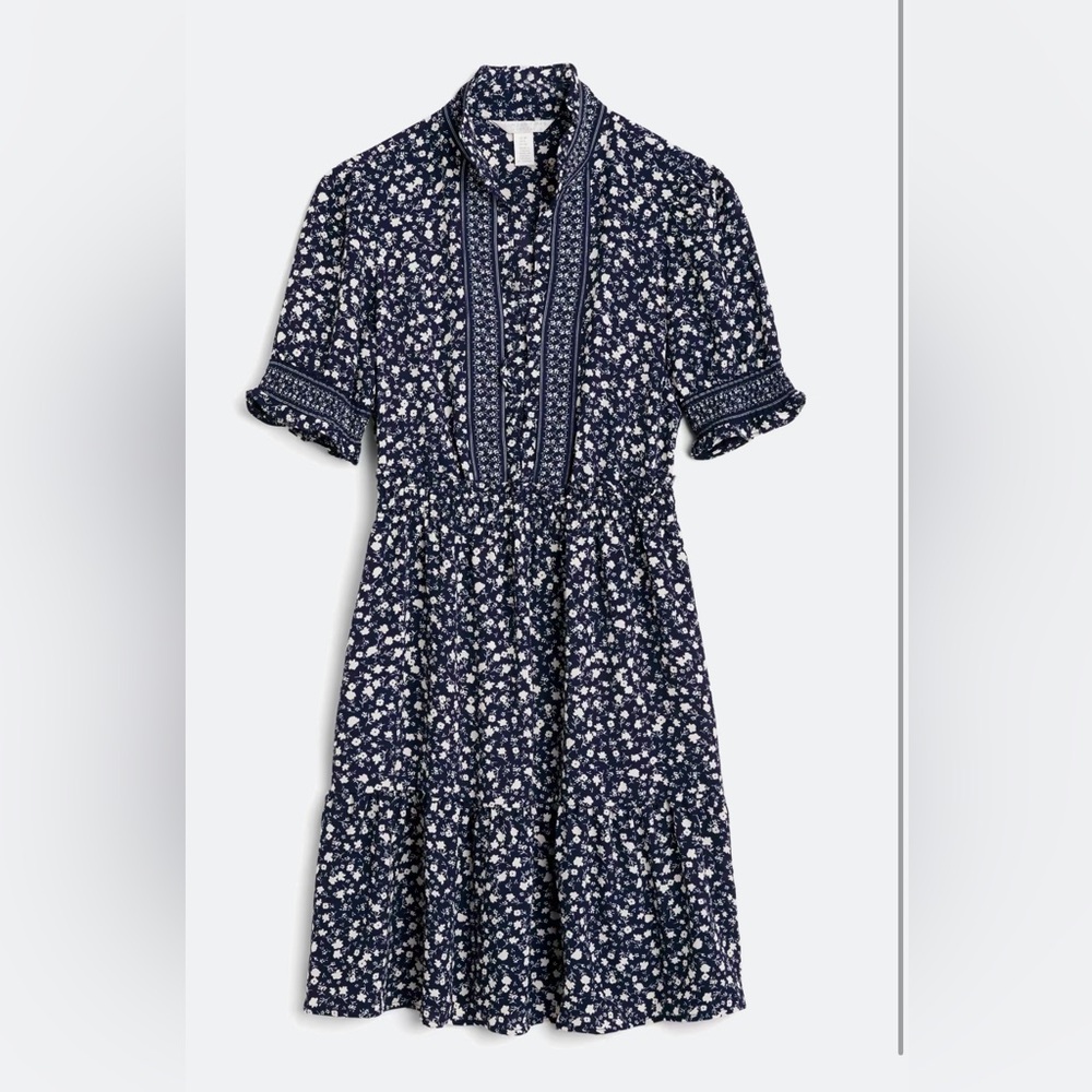 London Times Navy Floral Dress